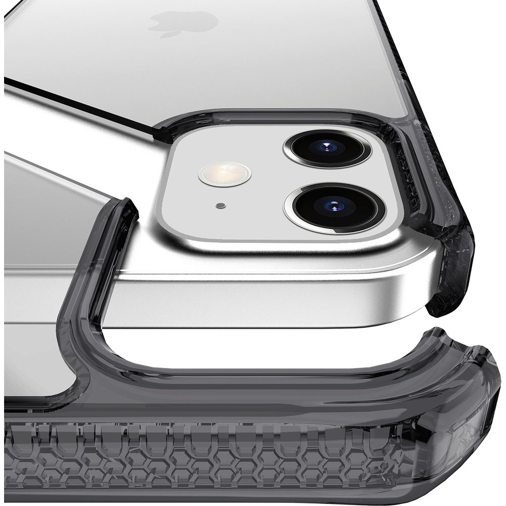 Чехол-накладка ITSKINS HYBRID CLEAR для Apple iPhone 12 mini  (5.4) черный/прозрачный